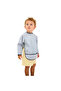 Long Sleeve Stain Resistant Baby Bib for Feeding, Playing and Activities Gray - 8