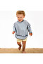 Long Sleeve Stain Resistant Baby Bib for Feeding, Playing and Activities Gray - 7