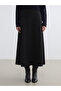 Alita City Lcw Modest Black Plain Long Women's Skirt with a Difference - 2