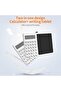 10 Digit Calculator with Writing Tablet, Time Function, LCD Display, 27 x 17 x 1.51 cm, White - 4