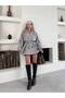 Women's Short Trench Coat with Button and Belt Detail in Gray - 5