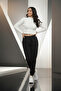 Women's Three Thread Knitted Sweatpants Jogger with Elastic Waist and Legs - 7