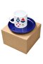 Nautical Printed Navy Blue and Red Turkish Coffee Cup Set - 3