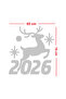 2026 New Year Glass Sticker with Deer and Star Motifs - Store Window Christmas Decoration - 5