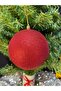 Red Glitter Christmas Tree Ornament 12 cm Single Large Glitter Christmas Ball Eng-149