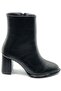 Feles stitch detailed classic heeled women's boots black - 2