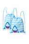 2PCS Blue Waterproof Drawstring Gym Bags – PE String Bags for Kids, Boys & Girls