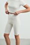 Beige High Waist Soft Shorts
