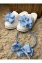 Blue Bow Hairy Mother Maternity Slippers Crown Maternity Set