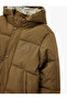 Long Sleeve Water Repellent Hooded Coat with Pocket Detail - 6