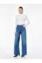 Regular Waist Cotton Buttoned Pocket Wide Leg Jeans - Wide Leg Jeans