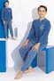 Indigo Color Boy's Fleece Pajama Set Children's Winter Pajama Set Thick Pajamas - 6