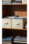 Shelf Organizer 25 cm - Cream Interlining Fabric |   4 Pieces |   Foldable Clothing Organizer with Steel Support - 6