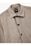 Pocket Detailed Long Sleeve Classic Collar Buttoned Slim Fit Cashmere Winter Shirt Jacket - 5