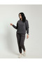 Smoked 3 Thread Women's Tracksuit Set Crew Neck Bottom Top with Soft Fleece Inside - 7