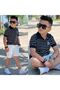Boy Gabardin Shorts Suit - 3