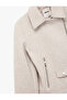 Long Sleeve Pocketed Zip-Up Cropped Melton Jacket - 6
