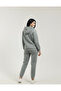 Gray Women's 3 Thread Cotton Kangaroo Tracksuit Set Winter Soft Textured - 8