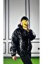 Büşra Ayhan Black Shiny Coat/Raincoat