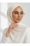 Hijab Women's Janjanlı Evening Dress Shawl-Pearl White- 70X190Cm - 2