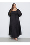 Plus Size Lurex Sweetheart Neck Maxi Dress - 2