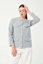 HatunAtila Crocheted Four-Pocket Look Cashmere Jacket 7867 Ice Blue - 5