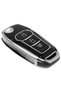 Ford Focus 4 Ecosport Fiesta Puma Ranger Mondeo Kuga 3 Button Nano Key Case Cover Sustalı Black-Silver - 5