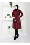 Women's 110 cm Length Unlined Cashmere Coat with Pocket and Belt Details - 2