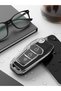 Ford Focus 4 Ecosport Fiesta Puma Ranger Mondeo Kuga 3 Button Nano Key Case Cover Sustalı Black-Silver