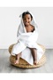Outlet Extra Soft Cotton Girl-Boy Baby Kids Bath Towel Swaddle 100X100Cm with Ear/White