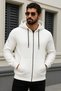 Men's Casual Zippered Hooded 3-Piece Sweatshirt - 3