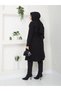 Women's 110 cm Length Unlined Cashmere Coat with Pocket and Belt Details - 6