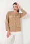 Hatunatila Crochet Four-Pocket Look Cashmere Jacket 7867 Mink - 8