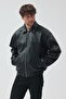 Unisex Oversized Basic Leather Jacket
