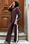 Side Stripe Suit Z5713 Brown - 2