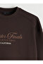 Brown California Printed Women's Thick Sweatshirt - 7