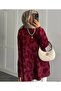 Leopard Patterned Loose Knit Sweater – Winter Oversized Women's Sweater
