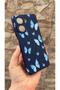Redmi A5 Compatible Blue Butterfly Patterned Silicone Shock-Absorbing Classic Protective Rubber Case - 3