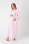 Women's Special Lace Cotton Winter Maternity Nightgown Dressing Gown Set of 2 - 2