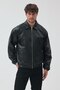 Unisex Oversized Basic Leather Jacket - 7