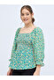 All Over Print Smocked Top - 6