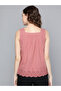 Women Pink Schiffli Detail Square Neck Top - 3