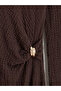 Peak New Season Crew Neck Textured Shirred Dress - 6