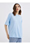 Relaxed Fit Blue T-Shirt with Patch Detail - 3