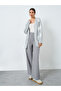 Grey Star Pattern Longline Cardigan - 2