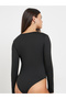 Black Sweetheart Neck Bodysuit - 6