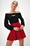 Black Madonna Collar Cut Out Detailed Knitted Blouse Alc-X12948 - 3