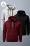 Men's Hooded Oversized 3-Pack Sweatshirt