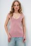Powder Front and Back V-Neck Openwork Summer Knitwear Blouse Alc-X13753 - 3