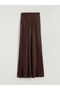 Vizyon New Season Elastic Waist A-Line Satin Skirt - 5
